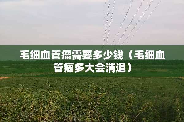 毛细血管瘤需要多少钱（毛细血管瘤多大会消退）