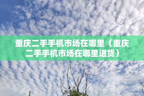 重庆二手手机市场在哪里（重庆二手手机市场在哪里进货）