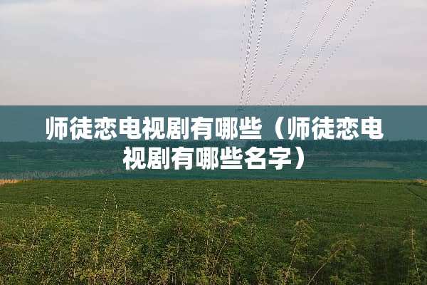 师徒恋电视剧有哪些（师徒恋电视剧有哪些名字）
