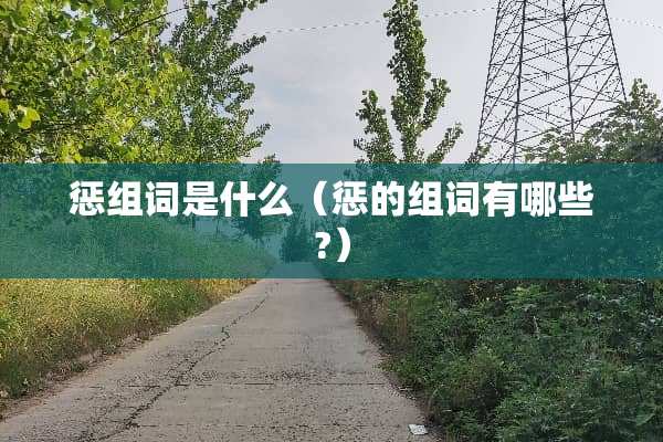 惩组词是什么（惩的组词有哪些?）