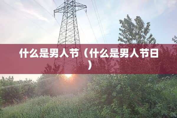 什么是男人节（什么是男人节日）