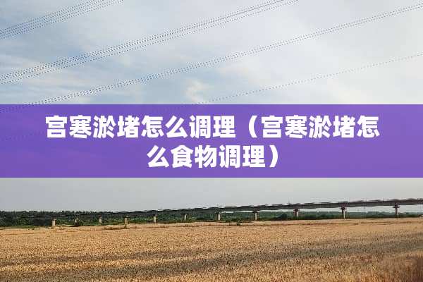 宫寒淤堵怎么调理（宫寒淤堵怎么食物调理）