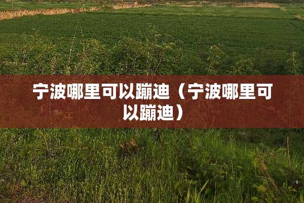 宁波哪里可以蹦迪（宁波哪里可以蹦迪）