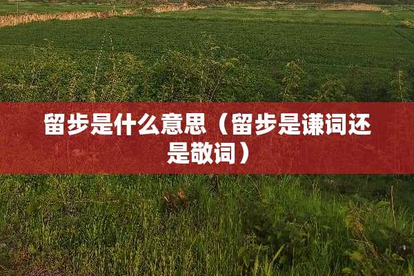留步是什么意思（留步是谦词还是敬词）