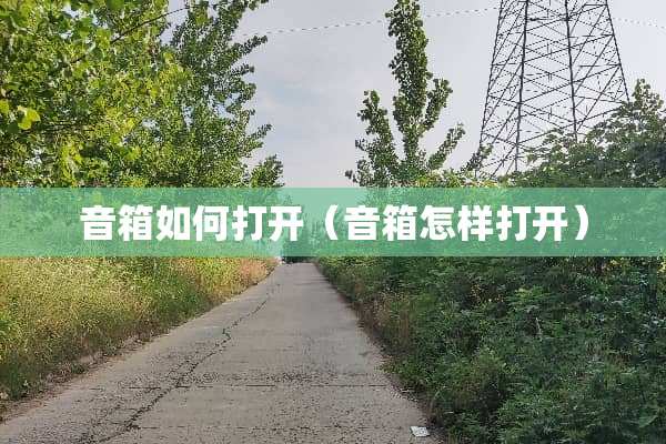 音箱如何打开（音箱怎样打开）