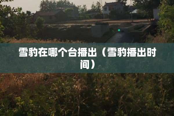 雪豹在哪个台播出（雪豹播出时间）