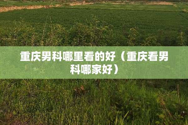 重庆男科哪里看的好（重庆看男科哪家好）