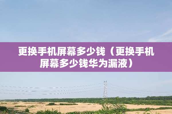 更换手机屏幕多少钱（更换手机屏幕多少钱华为漏液）