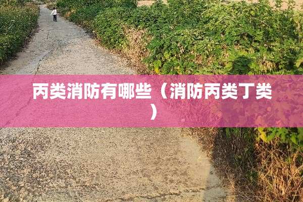 丙类消防有哪些（消防丙类丁类）