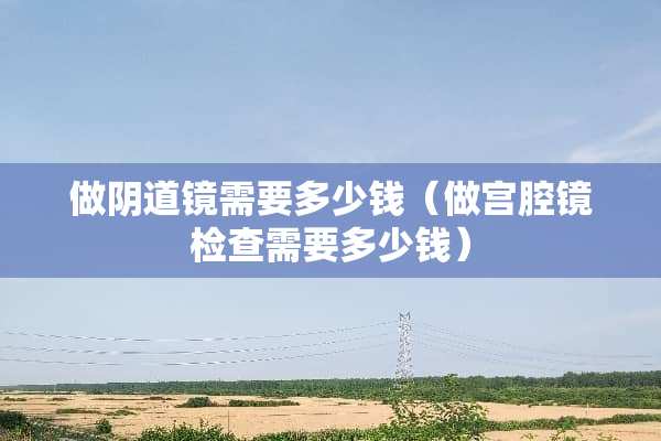 做*道镜需要多少钱（做宫腔镜检查需要多少钱）