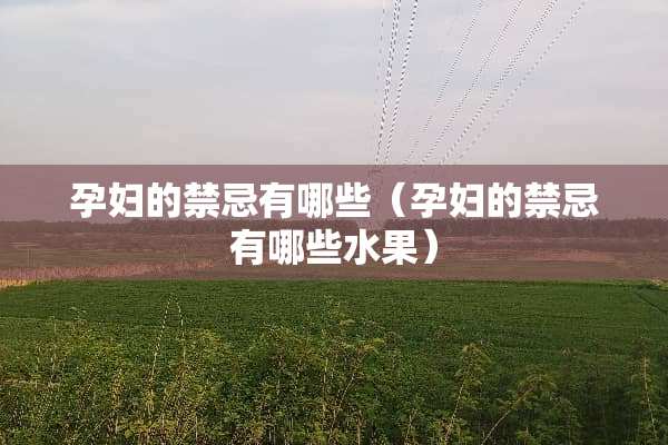 孕妇的禁忌有哪些（孕妇的禁忌有哪些水果）