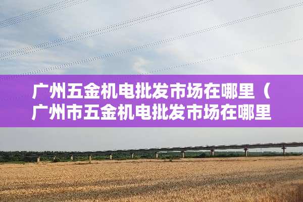 广州五金机电批发市场在哪里（广州市五金机电批发市场在哪里）