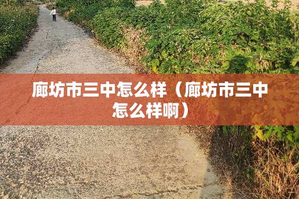 廊坊市三中怎么样（廊坊市三中怎么样啊）