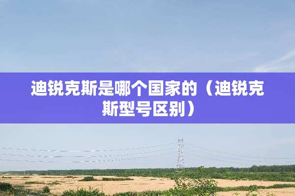 迪锐克斯是哪个国家的（迪锐克斯型号区别）