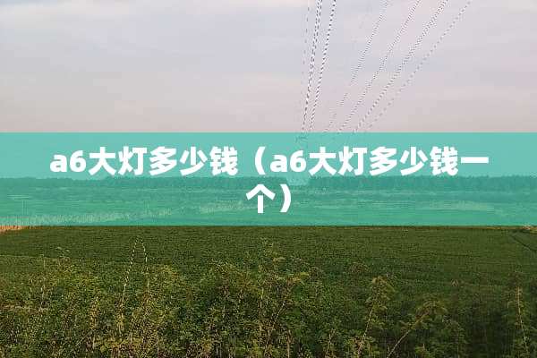 a6大灯多少钱（a6大灯多少钱一个）