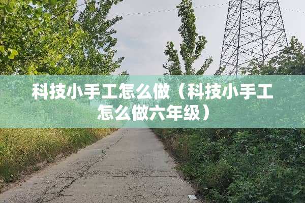 科技小手工怎么做（科技小手工怎么做六年级）