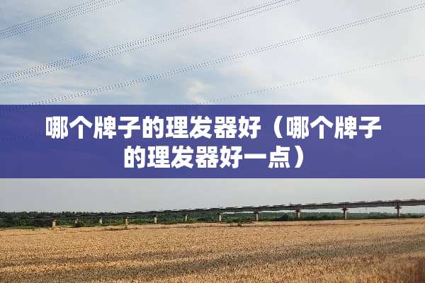 哪个牌子的理发器好（哪个牌子的理发器好一点）