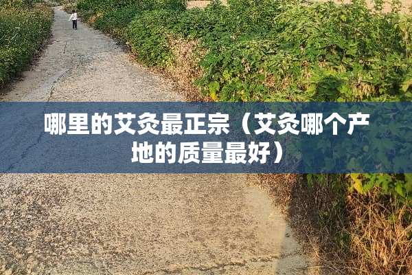 哪里的艾灸最正宗（艾灸哪个产地的质量最好）