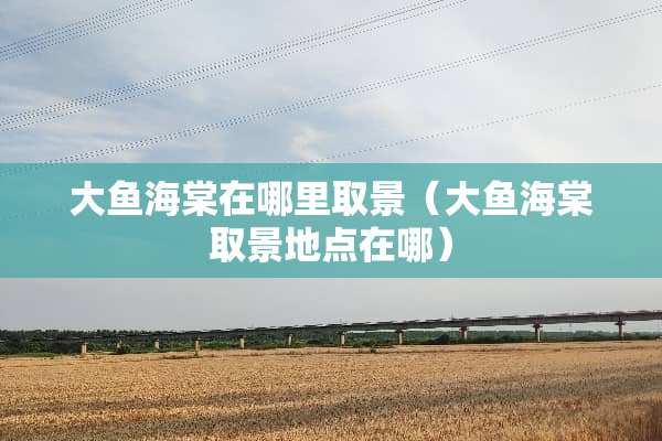 大鱼海棠在哪里取景（大鱼海棠取景地点在哪）
