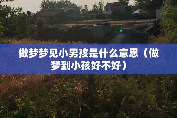 做梦梦见小男孩是什么意思（做梦到小孩好不好）