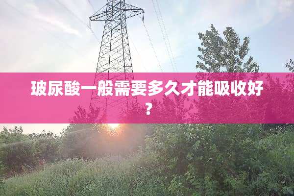 玻尿酸一般需要多久才能吸收好？