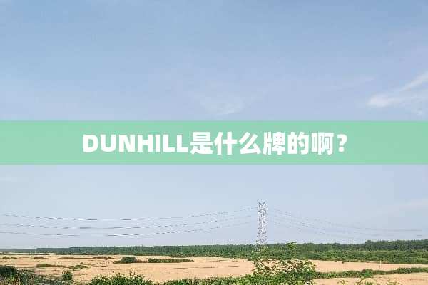 DUNHILL是什么牌的啊？