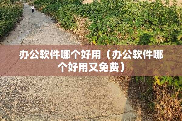 办公软件哪个好用（办公软件哪个好用又免费）