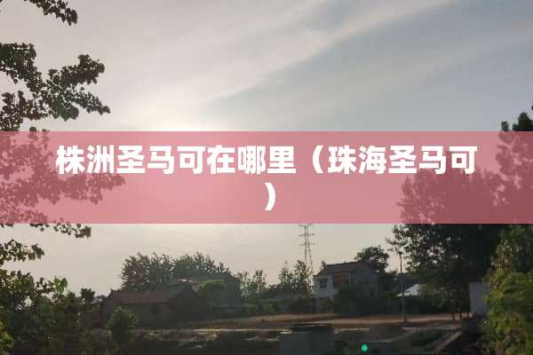 株洲圣马可在哪里（珠海圣马可）