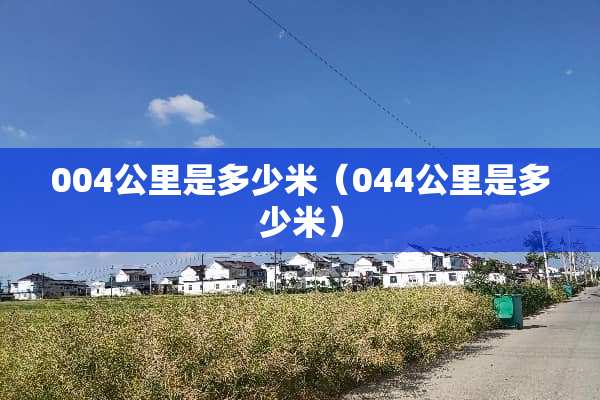 004公里是多少米（044公里是多少米）