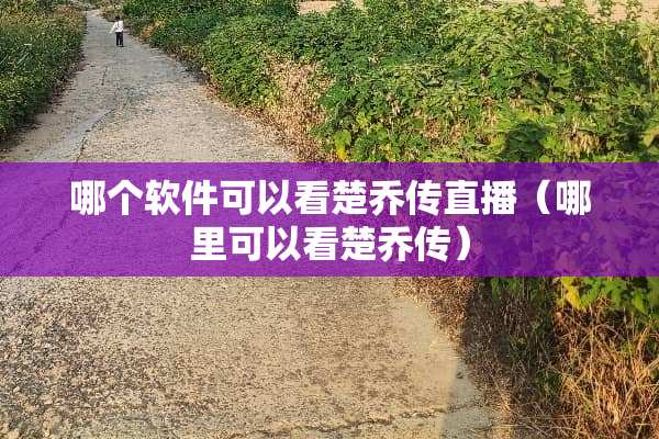 哪个软件可以看楚乔传直播（哪里可以看楚乔传）