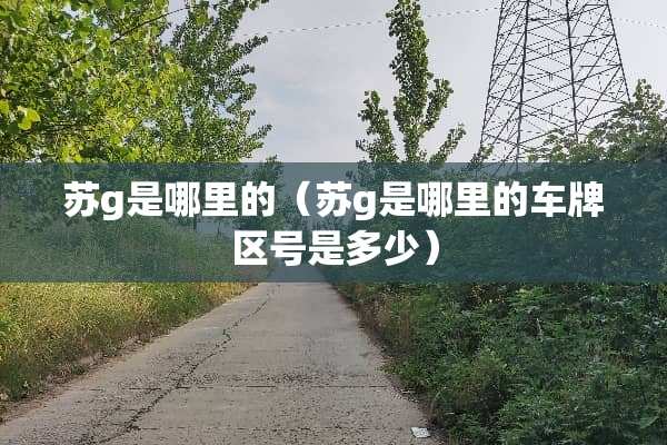 苏g是哪里的（苏g是哪里的车牌区号是多少）