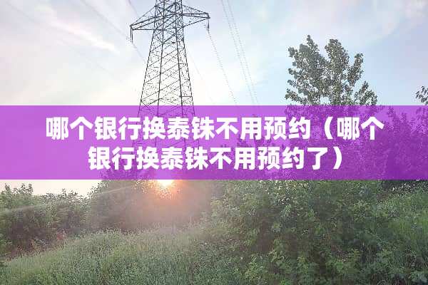 哪个银行换泰铢不用预约（哪个银行换泰铢不用预约了）