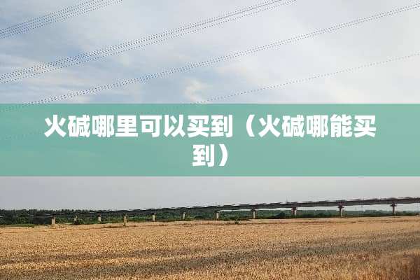 火碱哪里可以买到（火碱哪能买到）