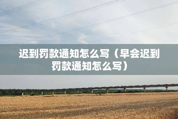 迟到罚款通知怎么写（早会迟到罚款通知怎么写）
