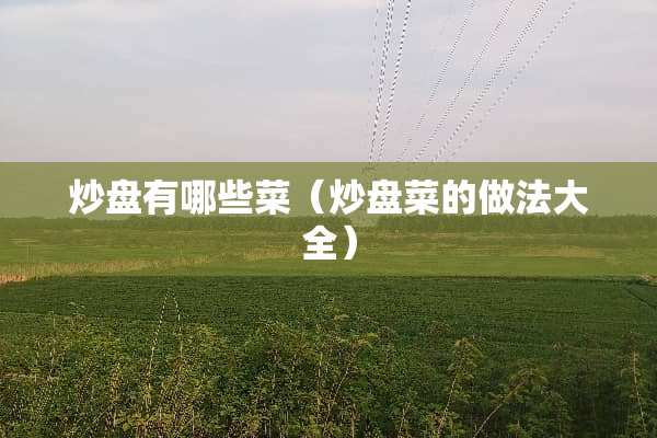 炒盘有哪些菜（炒盘菜的做法大全）