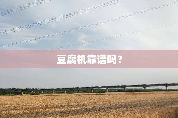 豆腐机靠谱吗？