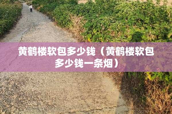 黄鹤楼软包多少钱（黄鹤楼软包多少钱一条烟）