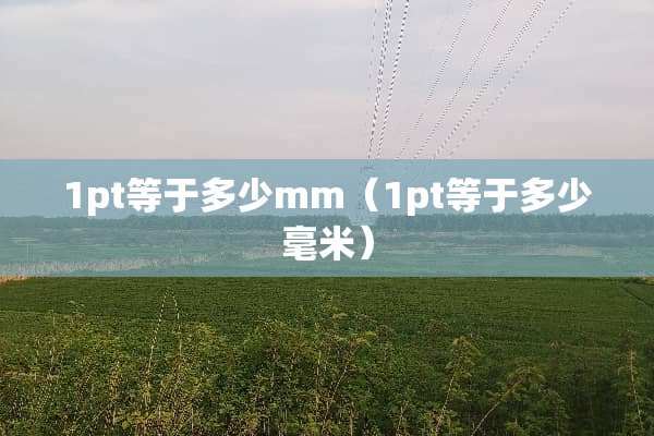 1pt等于多少mm（1pt等于多少毫米）