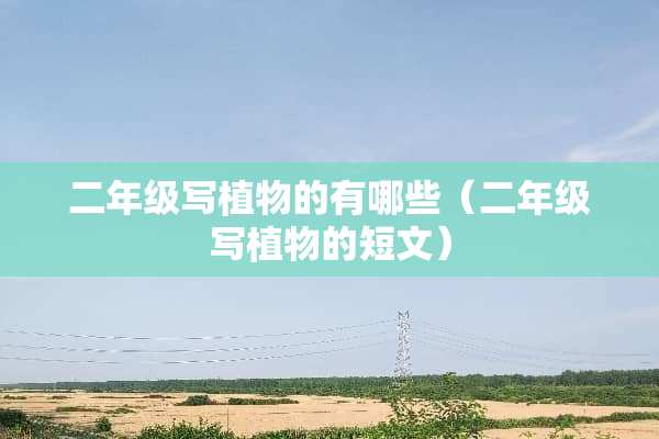 二年级写植物的有哪些（二年级写植物的短文）