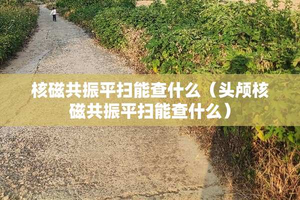 核磁共振平扫能查什么（头颅核磁共振平扫能查什么）