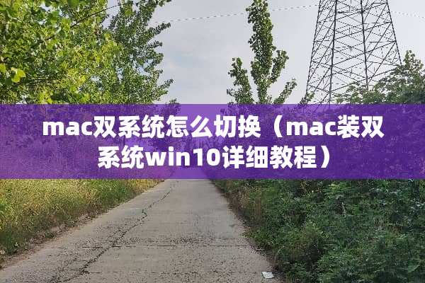 mac双系统怎么切换（mac装双系统win10详细教程）