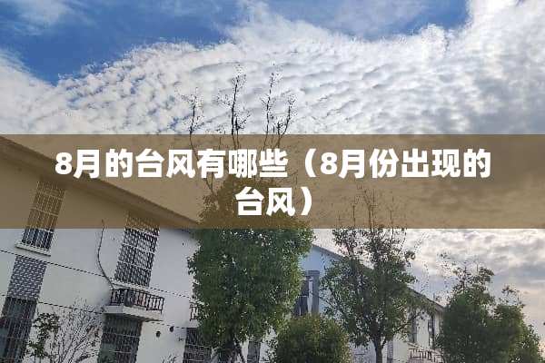8月的台风有哪些（8月份出现的台风）