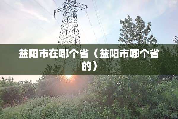 益阳市在哪个省（益阳市哪个省的）