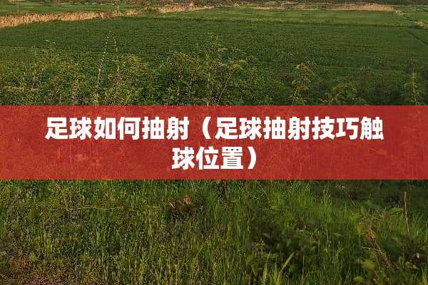**如何抽射（**抽射技巧触球位置）