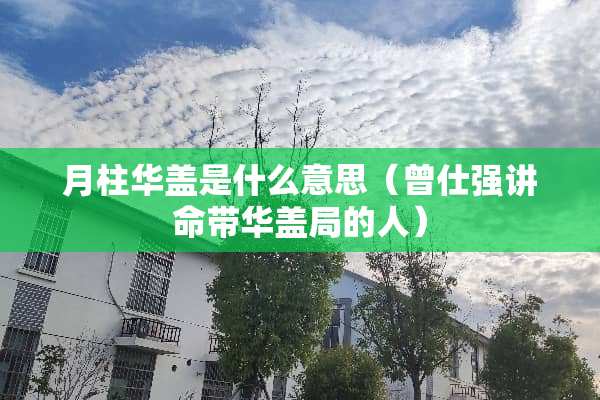 月柱华盖是什么意思（曾仕强讲命带华盖局的人）