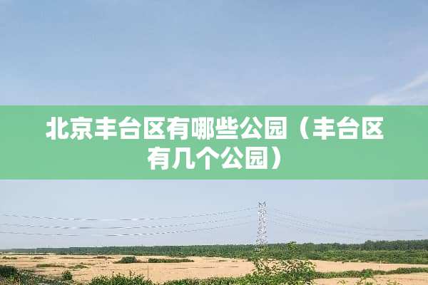 北京丰台区有哪些公园（丰台区有几个公园）