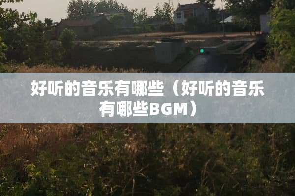好听的音乐有哪些（好听的音乐有哪些BGM）