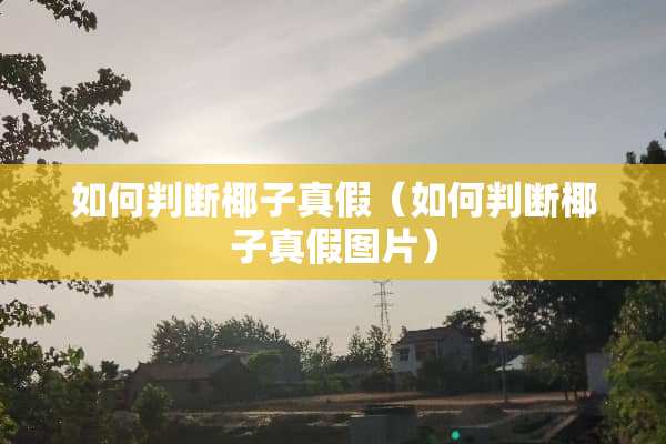 如何判断椰子真假（如何判断椰子真假图片）