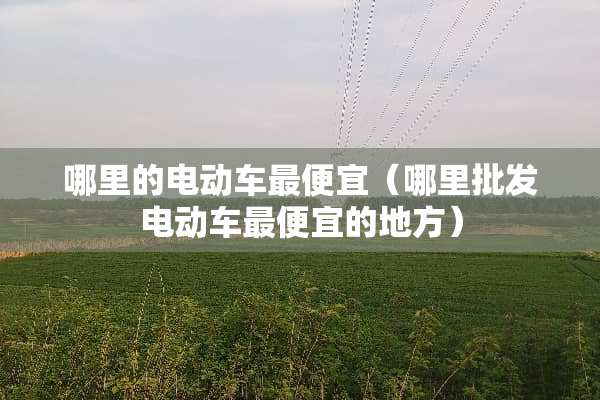 哪里的电动车最便宜（哪里批发电动车最便宜的地方）