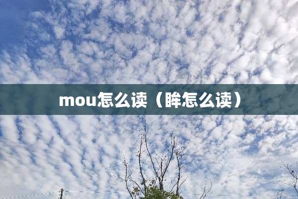 mou怎么读（眸怎么读）